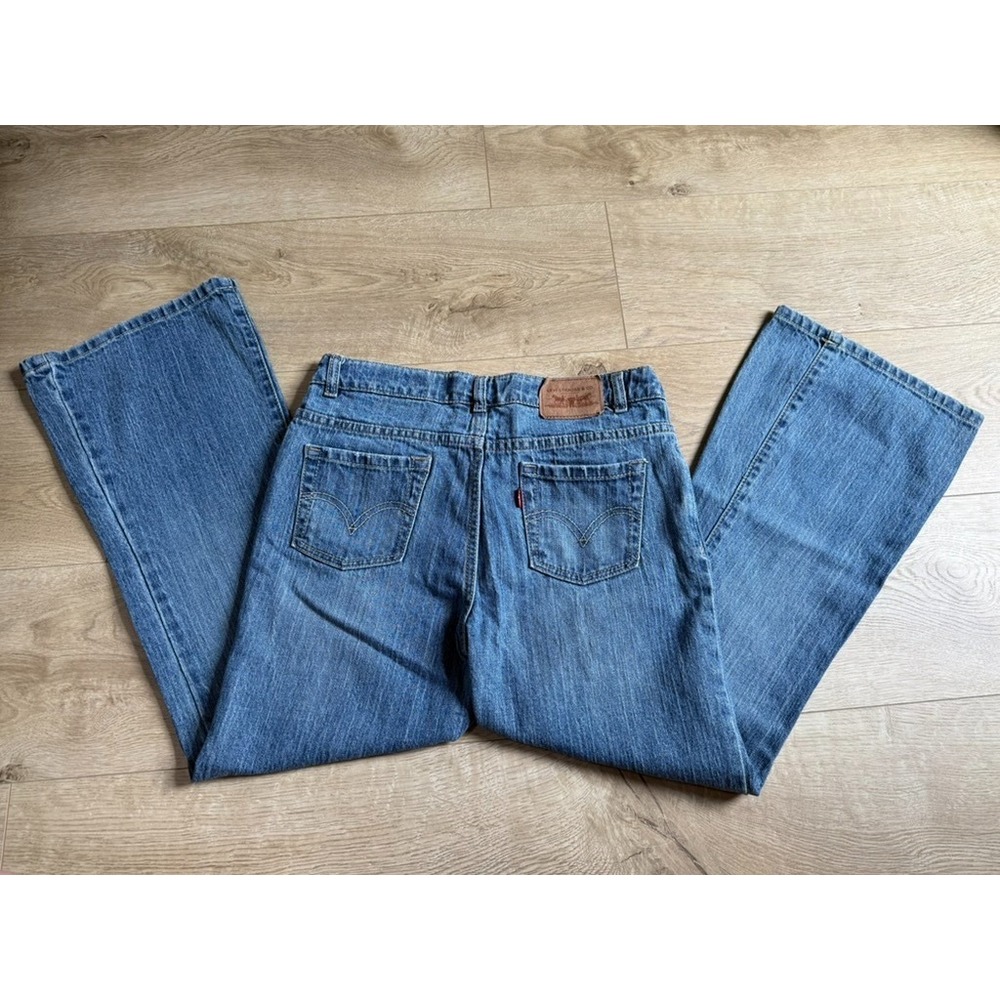 Kids Girl Levi's 517 stretch flare jeans distressed vintage y2k size 12.5 PLUS
